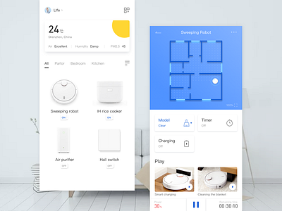 Smart home app ui