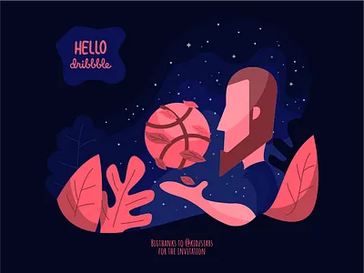 First Shot art branding design dribbble dribbble invite flat gradient graphic hello illustration illustrator invitation invite logo minimal msaifulhak musafeer ui vector website