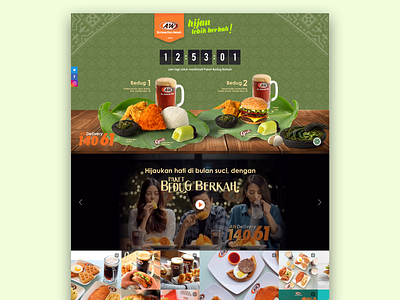 A&W aw food microsite mockup