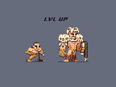 Hunter Character Level Up Progression 2d art game indie pixel pixelart