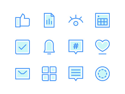 Blogger And Influencer Icons icon icon set iconography system icon ui user interface ux