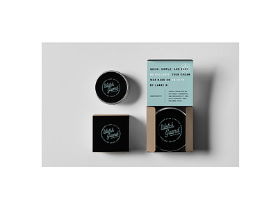 Watch Guard badge branding design minimal packaging