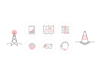 CMR icon set icons illustration