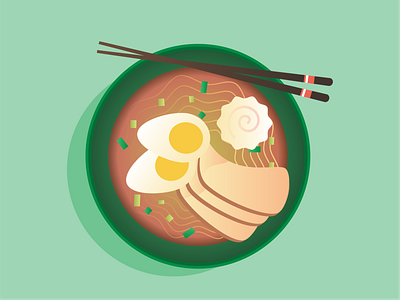 Ramen grab grabfood illustration japanese ramen vector