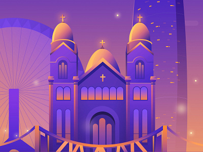 Church in Tianjin illustration