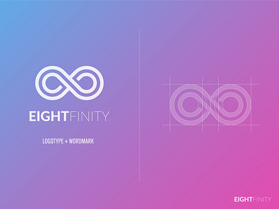 8Finity 8 logo adobe illustrator brand identity branding branding design creative design eight logo gradients icon identity infinity logo logo logo concept logo design logotype minimal minimal logo typography wordmark