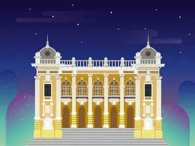 Hanoi Opera House adobeillustrator hanoi house illustration illustrator opera vietnam