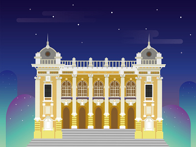 Hanoi Opera House adobeillustrator hanoi house illustration illustrator opera vietnam