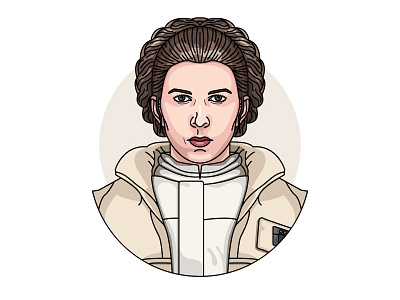 Princess Leia from The Empire Strikes Back illustration leia princess leia star wars the empire strikes back