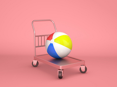 Heavy Stuff 3d c4d cargo delivery package trolley