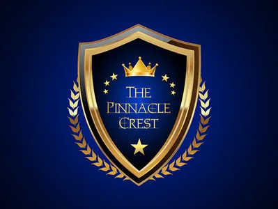 The Pinnacle Crest 3d logos art direction design graphic design logo