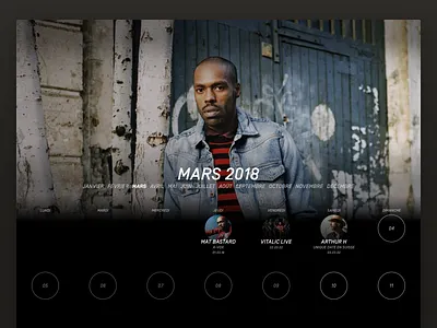 Docks - program event layout music navigation page pagination responsive ui ux web website