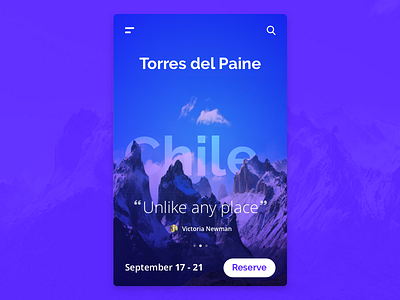 Travel App app chile mockup travel