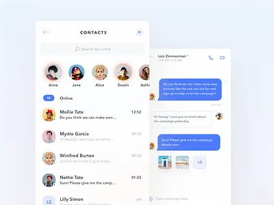 Chat app chat chat app design idea messenger ui