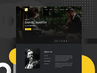 Portfolio Template (dark version) color creative dark new personal portfolio template template design trend ui ux website