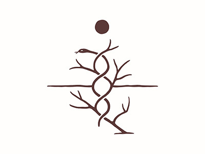 Australian Garden Of Eden adobecc ai australia australiandesigner branding dna eden garden god icon illustrator logo outback red snake sun tree woman