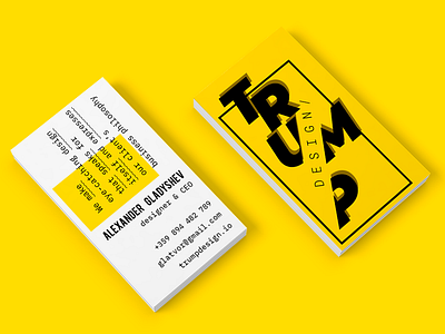 Business card branding business card design eye catching typography yellow