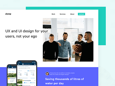 New Portfolio Website | Alyoop agency app interface mobileapp portfolio ui user center design ux web webapp