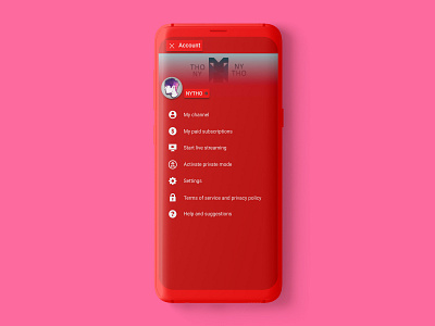 Youtube Red Theme Concept account android android app concept app profile red select user type theme youtube youtube channel