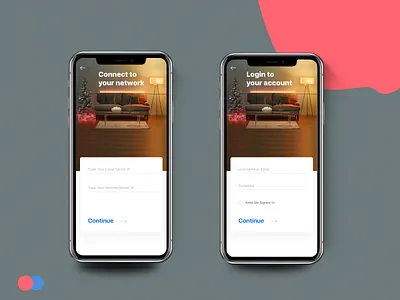 Smart Home - Login account app authenticate connection local network login mobile app security server sign in signin smart home steps ui ux