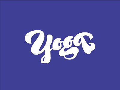 yoga calligraphy design lettering letters vector yoga