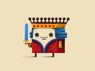 King app character concept game design illustration king