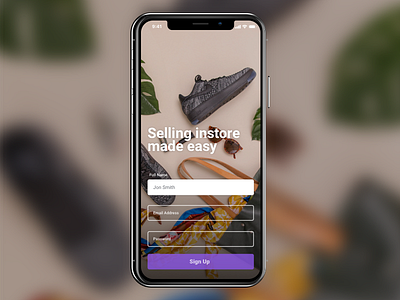 Sign Up Modal - Daily UI 001 app iphone mobile ui