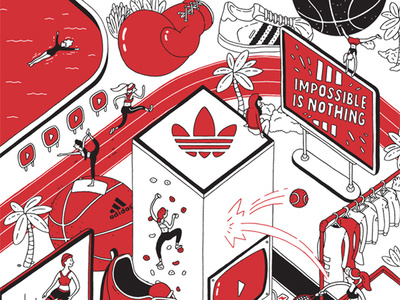 Damien Weighill x Adidas adidas commercial design digital graphic design illustration lettering logo print typography wordart