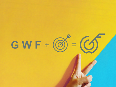 GWF Logo: Ideation branding friends goals icon ideation logo target vector