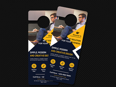 Corporate Door Hanger bank business business flyer business hanger company corporate corporate hanger creative design door hanger flyer global hangers management marketing modern offering providing ready to print seo