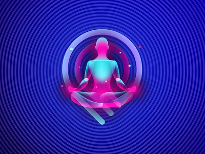 Pvlse Meditation colors design icon illustration light meditation overlay pvlse yoga