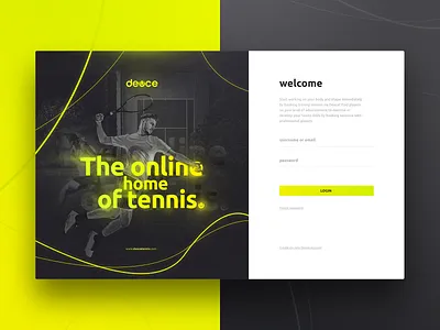Deuce deuce landingpage media onboarding social stx tennis ux design