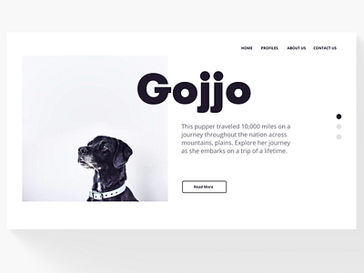 Daily UI #03 - Landing Page (02) daily dailyui dailyui 003 design dog landing landing page minimal pet pet design typogaphy ui webdesign website