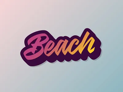 Beach logotype by Kalulla Font - 50% off design flat hand crafted handwriten handwriting font illustration lettering logo logotipo logotype type typogaphy typografi typography vector