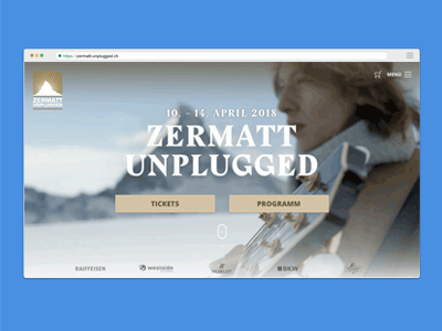 Zermatt Unplugged agency design station website work