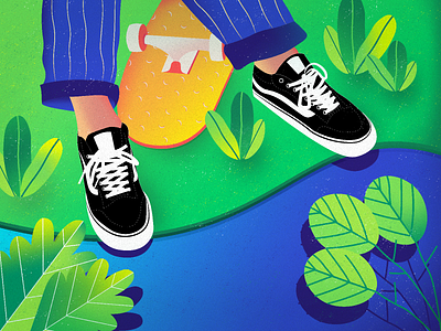 Vans, Colours & Shape #1 1 colourful colours flat gradient illustration illustrator nature photoshop skate ui vans