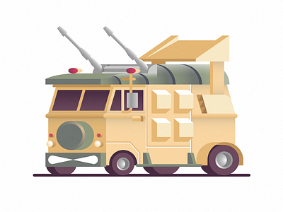 Turtle Van car cute design illustration pizza retro teenage mutant ninja turtles texture tmnt van