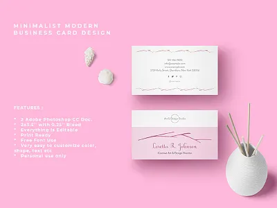 Minimalist Modern Business Card Design artwork both side business card clean creative custom business card elegant illustration layout minimal minimalist modern multipurpose personal business card professional simple simple typography ui visiting card