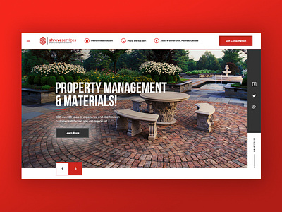 Shreve Services Website homepage design website