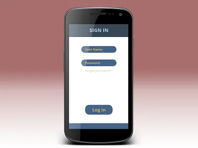 The Sushi App Sign in page ui wireframe