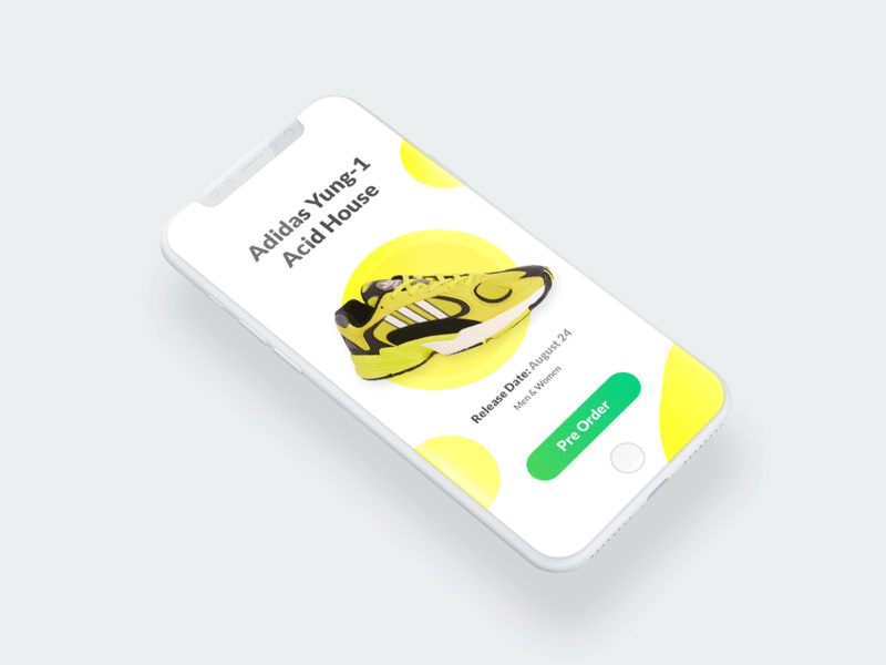 Shoe Order Concept animation iphonex minimal modern principle shoe ui