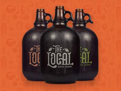 The Local - Beer Growlers beer drawn growler illustration local logo restuarant type typography