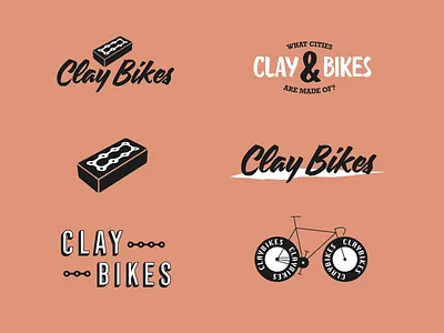Clay Bikes Branding / Logoset bicycle bike brand branding exploration illustrat logo logoset