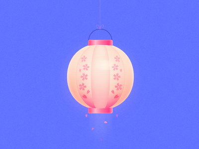 lantern illustration lantern light sakura