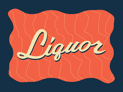 Fancy headaches illustration lettering liquor pattern sign