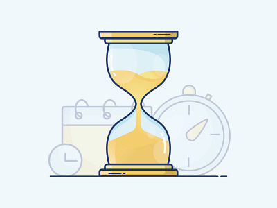 Icon - Time drawing icon illustration vector