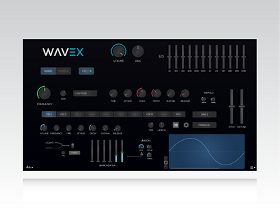 Wavex UI app concept design designer illustration ui vst