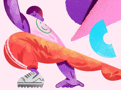 Detail view I abstract bright bright colors character character design color composition design dribbble experimentation illustration shapes web