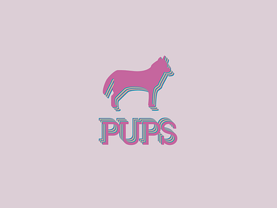 Pups - #ThirtyLogos 15 branding challenge design dog husky icon illustration logo pups thirtylogos typography vector