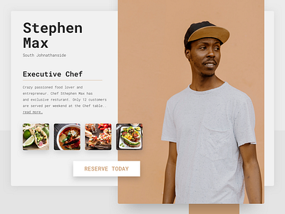 Chef Profile 006 app app concept appdesign challenge dayliui design profile profile design ui ui ux uichallange uiinspiration uitrends ux uxdesign